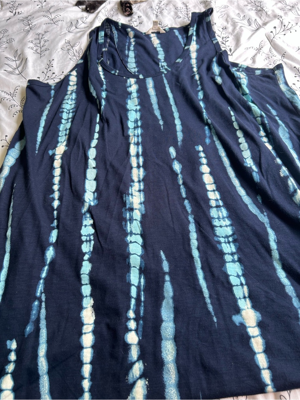 Terra & Sky Navy and Light Blue Tie-Dye Dress - Picture 5 of 6